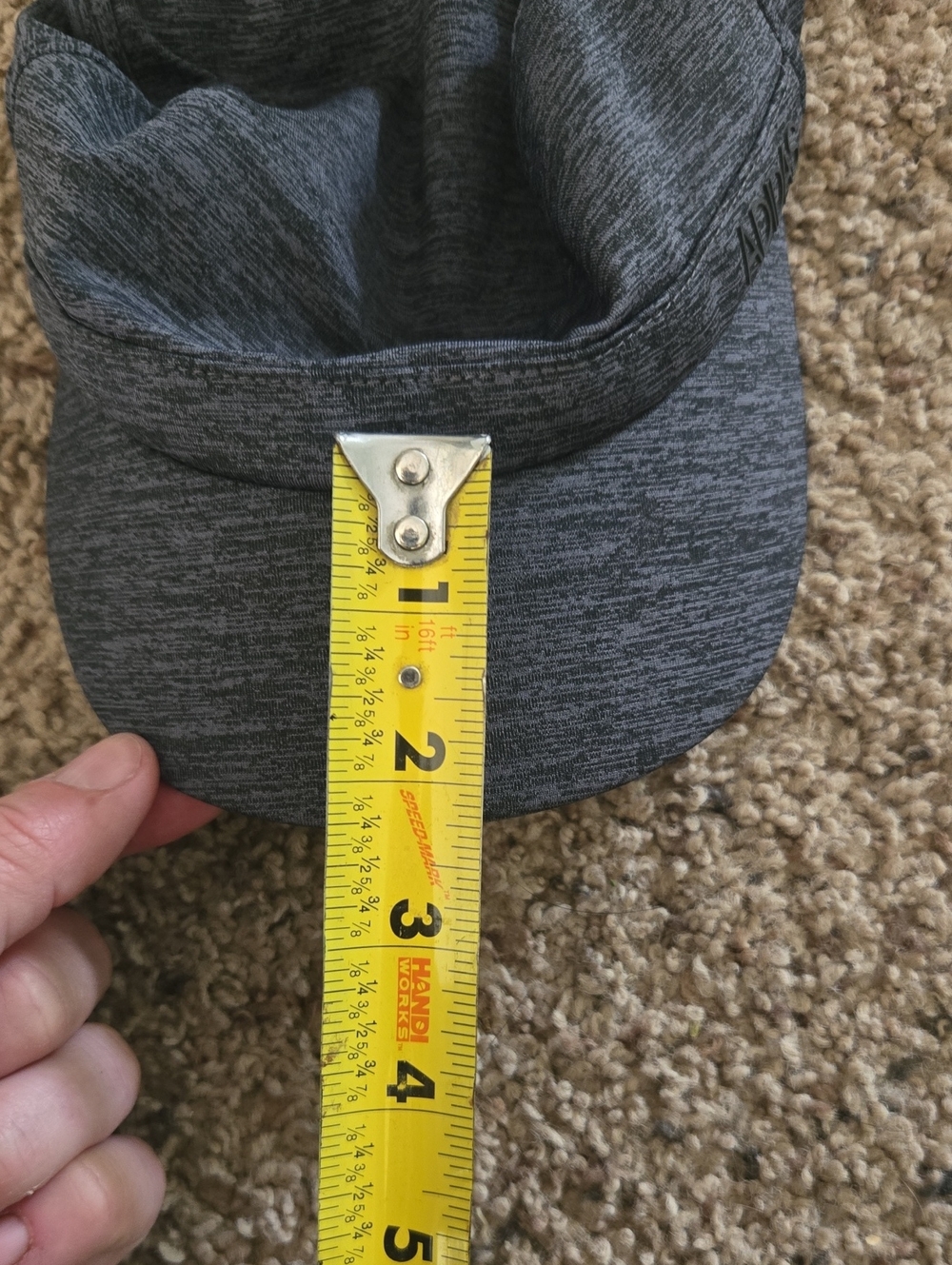 Adidas Heathered Gray/Black Military Style Cap Womens Hat - Picture 8 of 8